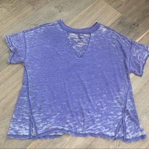 Purple Free People V-Neck top